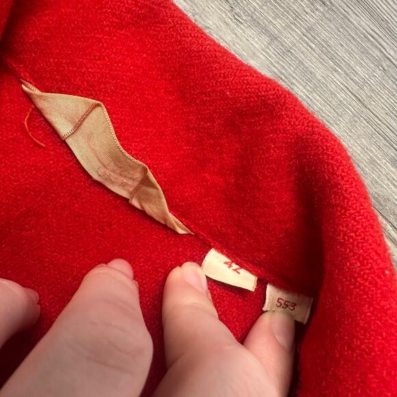 Vintage 60s 70s Boy Scouts Of America Cleveland Indians Red Mens S Wool Jacket - Picture 5 of 9